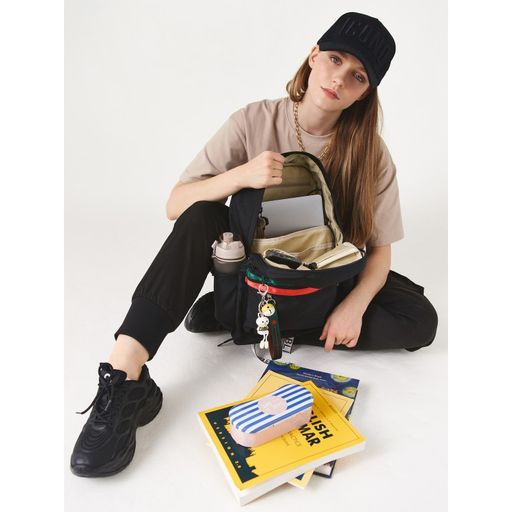 Рюкзак Shh! Quiet! black зелено-красный - Blinky фото 5