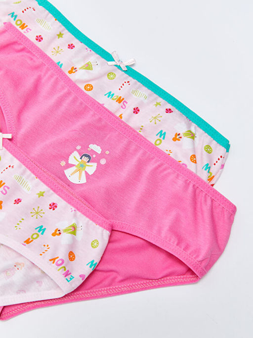 Bask?l? Pamuklu K?z ?ocuk K?lot 3l? - Waikiki фото 2