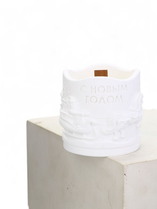 Свеча «Новый год», аромат фиалка, гипс