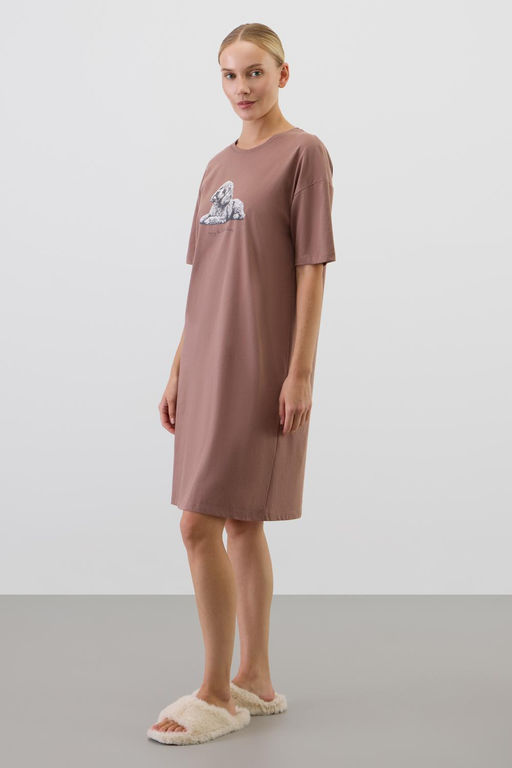 Е 10065/капучино сорочка ночная жен - Very neat фото 3