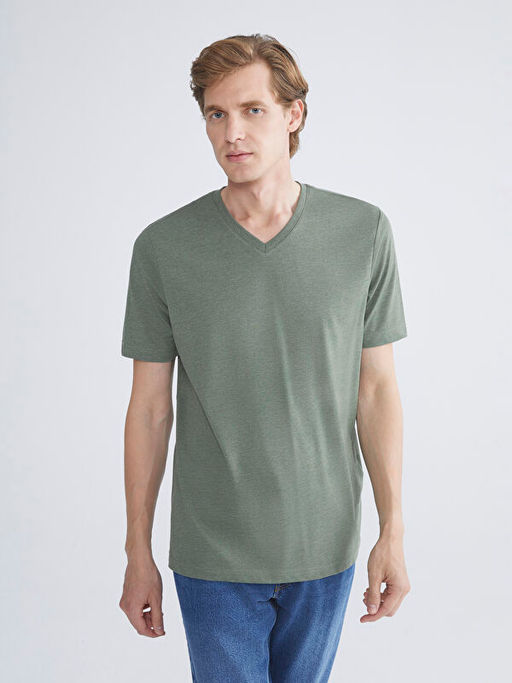 V Yaka Penye Erkek Ti??rt