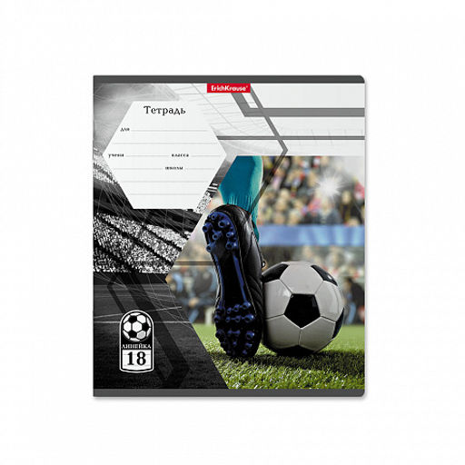 Цена за 200 шт. Тетрадь школьная ученическая ErichKrause Dribbling, 18 листов, клетка (в плёнке по 10 шт.)  фото 17