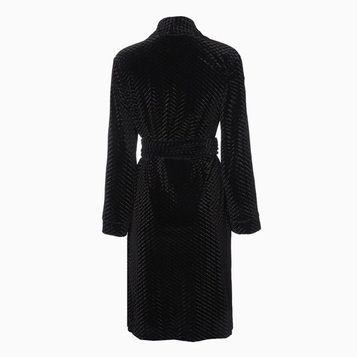 Халат домашний женский KAFTAN «Бархат», размер 44, чёрный