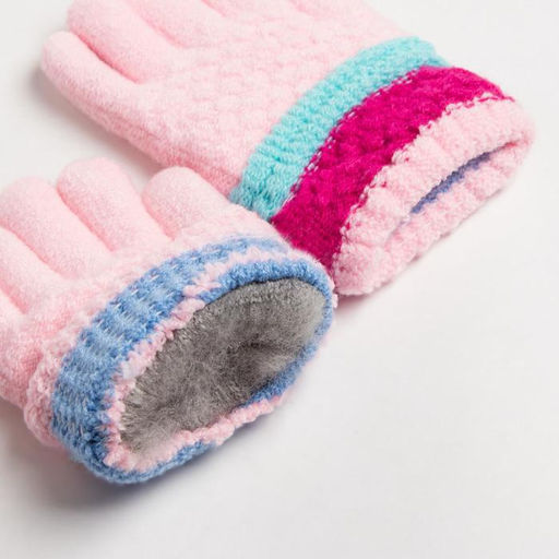 Перчатки детские MINAKU цветные, цв. светло-розовый, 15 р-р (15 см)  фото 3