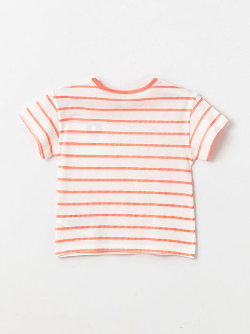 Bisiklet Yaka K?sa Kollu Bask?l? K?z Bebek Ti??rt - Waikiki фото 2