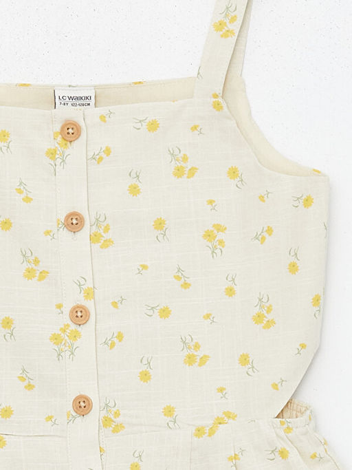 Kare Yaka ?i?ekli K?z ?ocuk Tulum - Waikiki фото 3