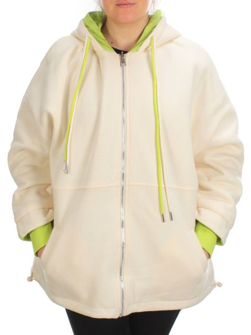 2561 BEIGE/ORANGE Худи женское (50 гр. синтепон) - Фабричный китай фото 12