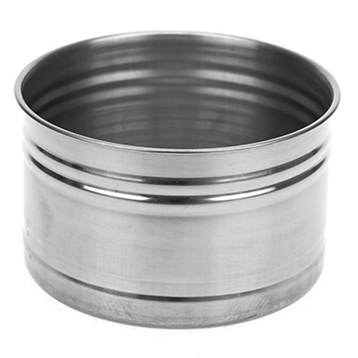 Банка для сыпучих продуктов из нержавеющей стали 0,8л, д12,5см, h7,5см, крышка пластмассовая с пароотводом, в коробке (Китай) - Домашняя мода фото 2
