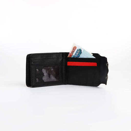 Портмоне мужское на магнитах, чёрное