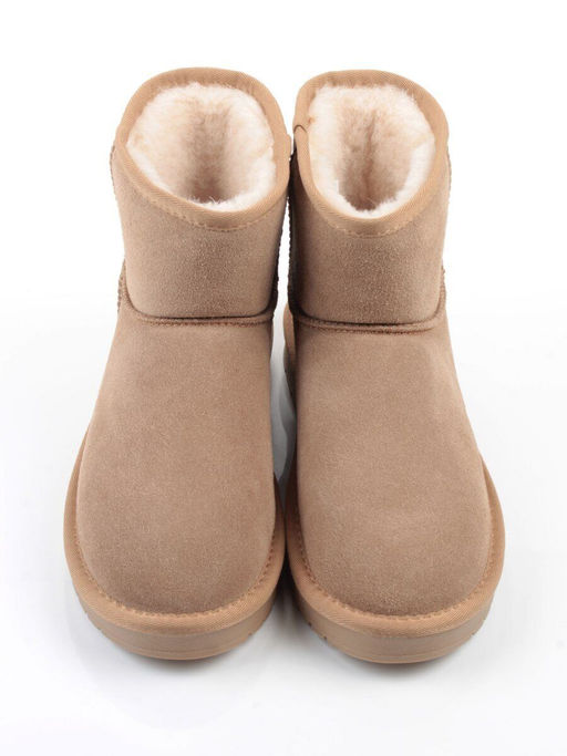 04-PF5854-3 BEIGE Угги женские (натуральная замша, 100% шерсть)