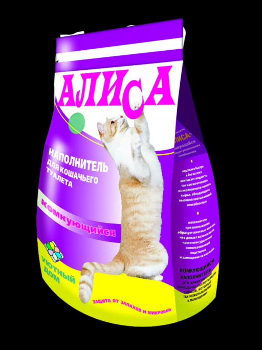 Наполнитель д/кошачьих туалетов АЛИСА комкующийся 4,6л