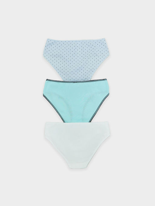 Трусы для девочек слипы мультипак (3 шт.) белые с печатью - Mark formelle фото 2