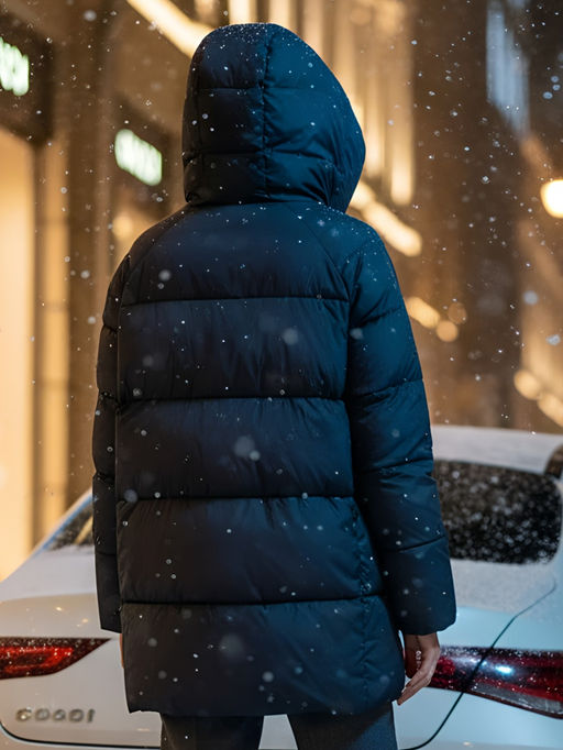 Куртка двубортная женская зимняя с капюшоном черного цвета 7736Ch Бренд: Visdeer  фото 28