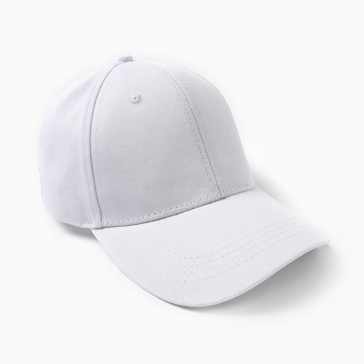 Кепка однотонная MINAKU белая, размер 58, хлопок 100%