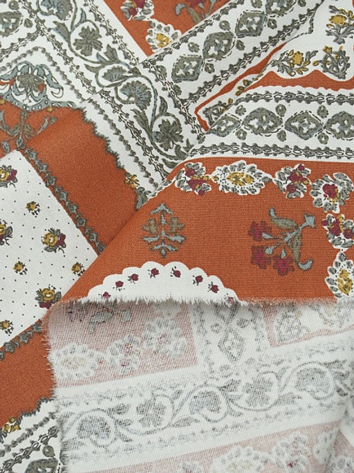 Сатин Асмина цв.т.оранжево-коричневый, ш.1.6м, хлопок-100%, 110гр/м.кв - Купава фото 10