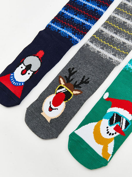 Y?lba?? Temal? Erkek Soket ?orap 3l?