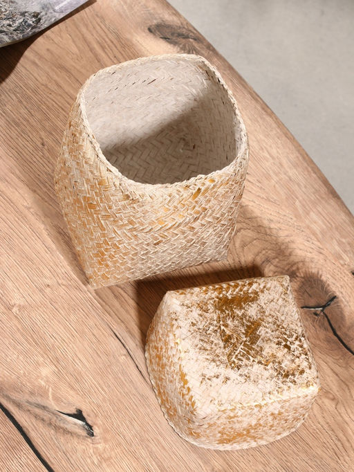 Корзинка плетёная «Аварис», 14×14×23 см