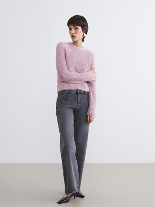 Bisiklet Yaka Kad?n Triko Kazak