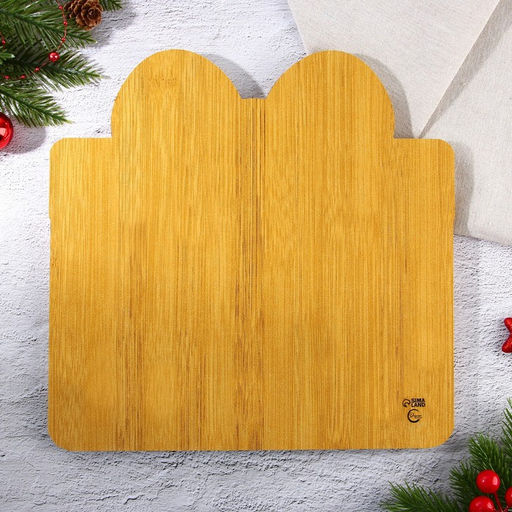 Менажница деревянная новогодняя «Подарок», 28.9×28.9 см