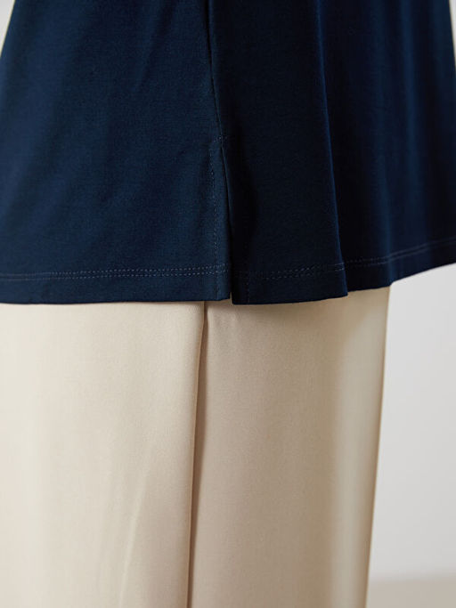 Ka??k Yaka Pul ??lemeli Kad?n Bluz