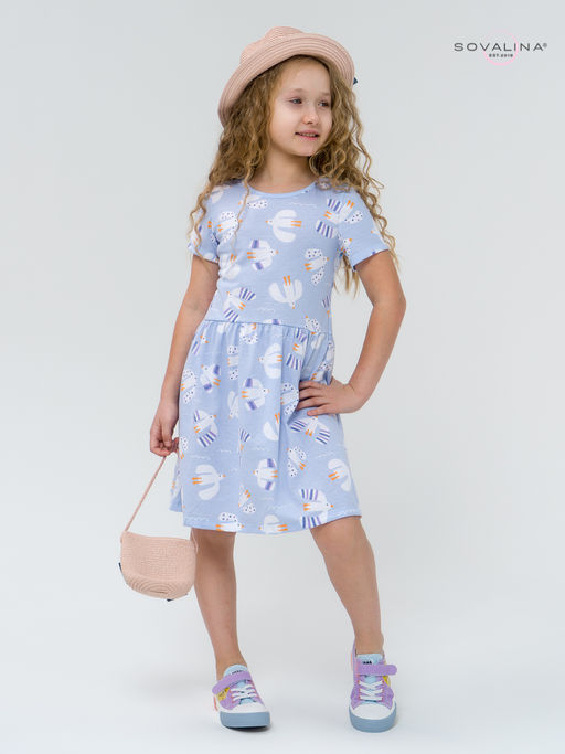 Платье Лето чайки на голубом ВБ - Sovalina фото 6