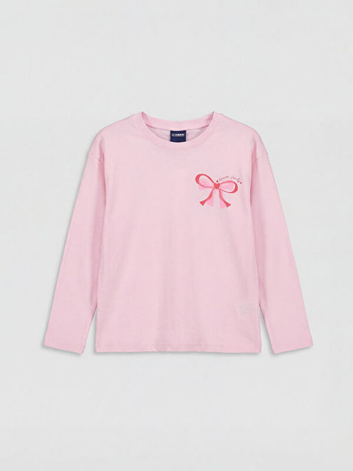 Bisiklet Yaka Bask?l? K?z ?ocuk Pijama Tak?m