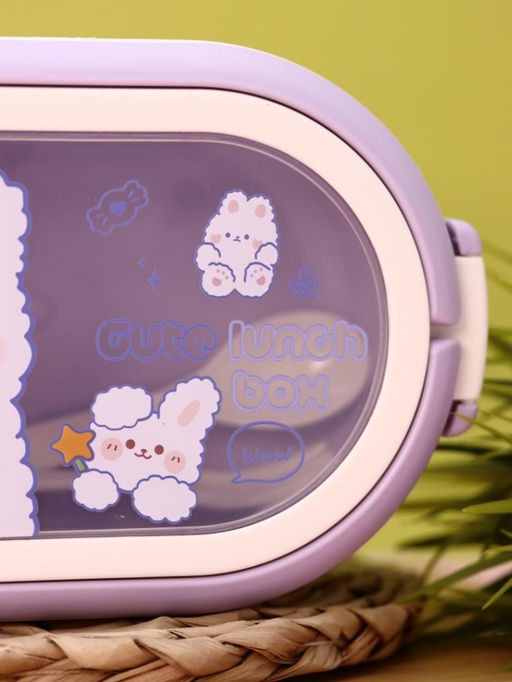 Ланчбокс "Cute bunny", purple, 2000 ml