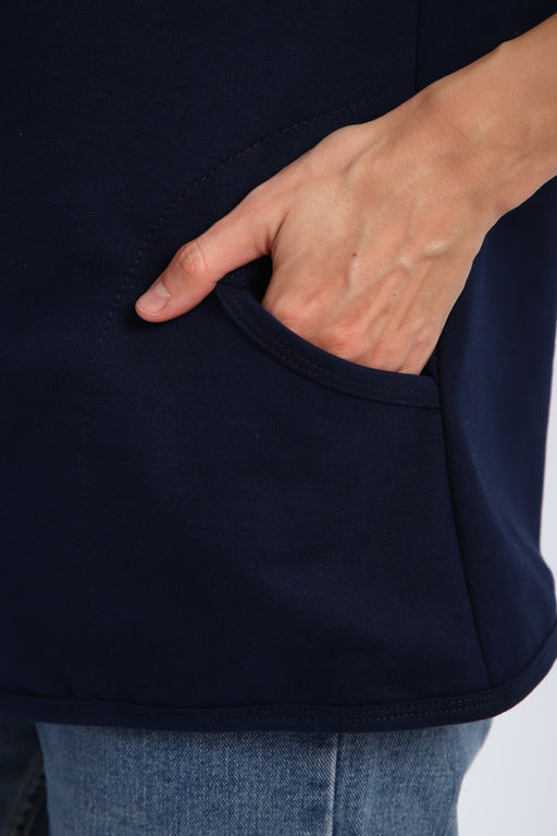 Кофта женская из футера 2-н Анфиса темно синий