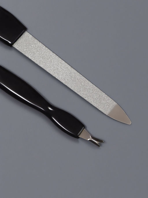 Цена за 4 шт. Набор маникюрный, 2 предмета: триммер, металлическая пилка