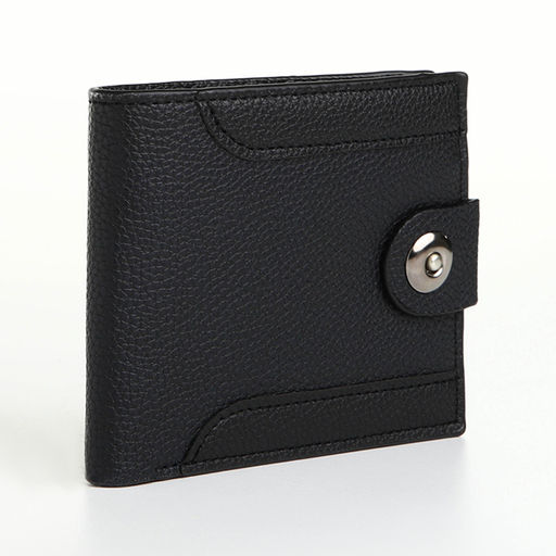 Портмоне мужское на магните, отдел для карт, монет, чёрное