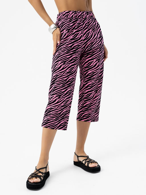 Бриджи хлопок 100%,розово-черные