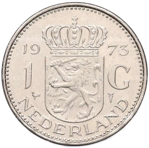 Монета 1 гульден 1973 года Нидерланды