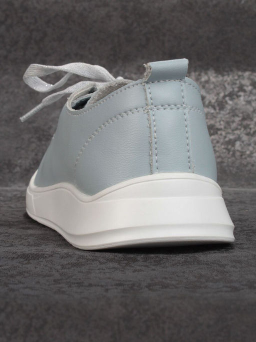 03-PDD90-4 GRAY/BLUE Полуботинки женские (натуральная кожа) - No name фото 6