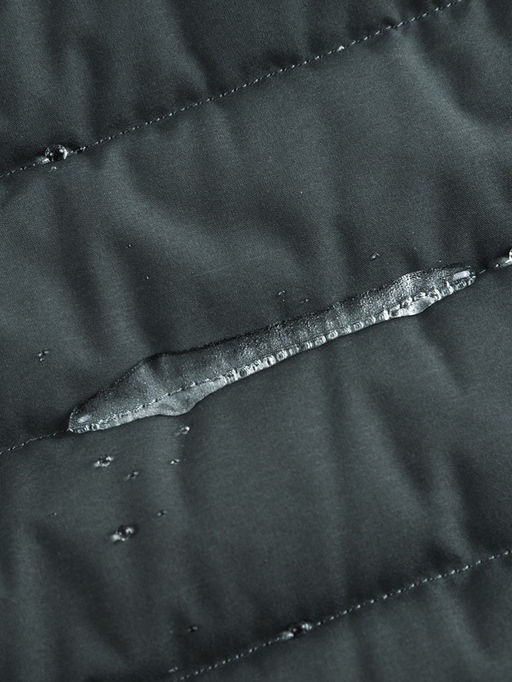 Куртка мужская гибридная стёганая с капюшоном с графеновой подкладкой цвета хаки 9627_1Kh