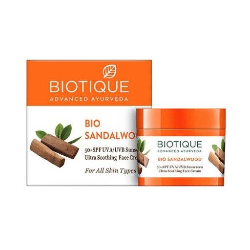 Bio Sandalwood 50+ SPF Uva Sunscreen Ultra Soothing Face Cream/ Крем Для Лица С Сандалом SPF 50 50г.