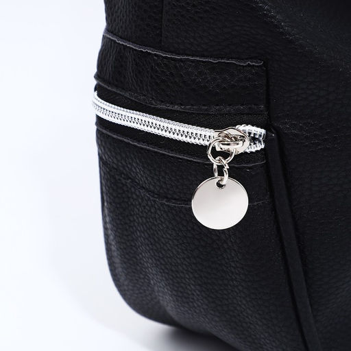 Сумка-мешок на молнии, наружный карман, цвет чёрный - Simaland фото 5