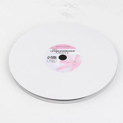 Лента бархатная, 6 мм, 18±1 м, зелёная №165