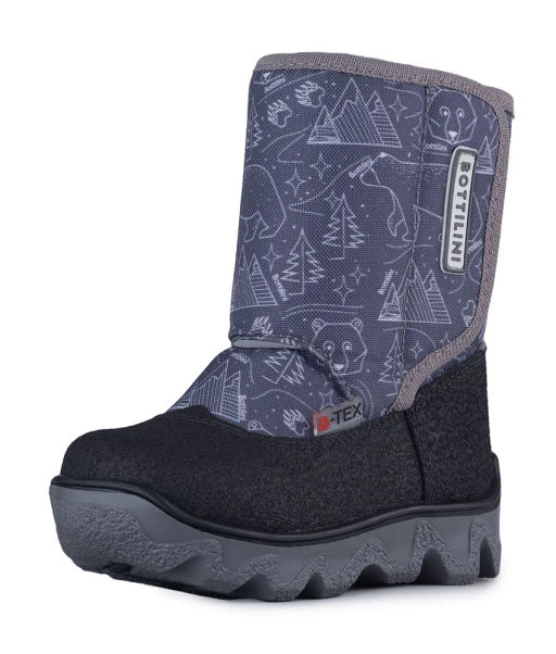 BL-242(53) Ботинки цвет черно-серый (шерсть) - Bottilini фото 2