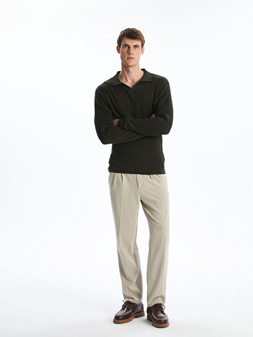 Polo Yaka Erkek Triko Kazak