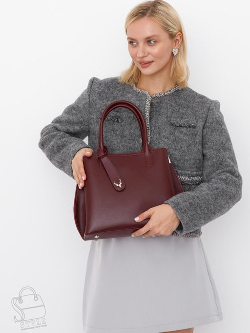Сумка женская кожаная 1011M wine red Polina&Eiterou  фото 2