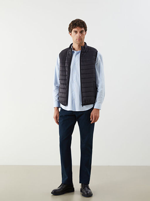 Standart Kal?p Dik Yaka Erkek ?i?me Yelek