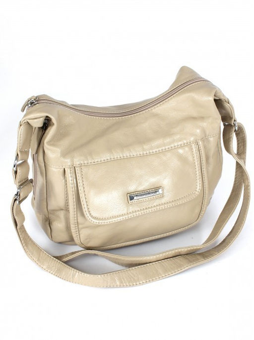 Сумка женская искусственная кожа Guecca-102, 1отд+карм/пер, плечевой ремень, бежевый SALE 264026 - Adelia фото 5