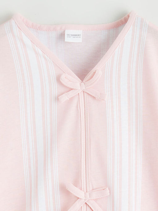 Fiyonk Detayl? K?z ?ocuk Pijama ?st