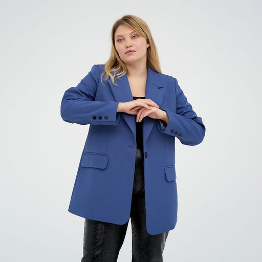 Пиджак женский MIST plus-size, размер 54, синий