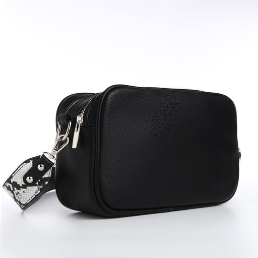 Сумка женская 1788.1, TEXTURA,24*9*15 отд на молнии, н/карман, черный  фото 2