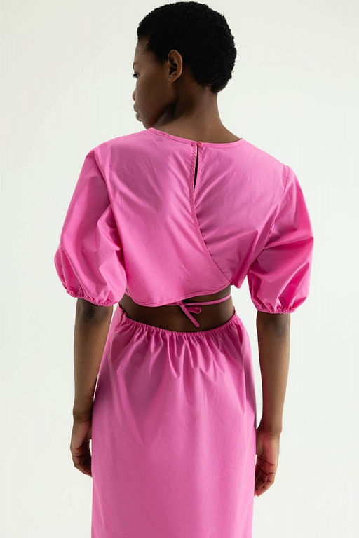 Ярко-розовое приталенное платье - Incity фото 4