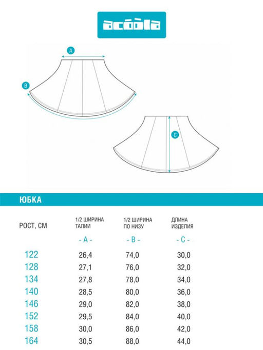 ACOOLA / Юбка детская для девочек Siren темно-синий фото 14