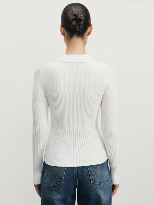 Облегающий джемпер поло из вискозы / Zarina фото 5