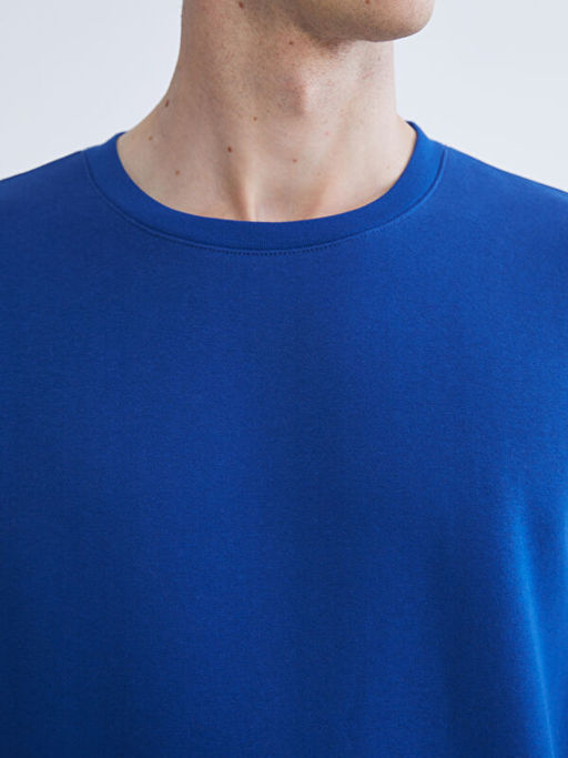 Bisiklet Yaka Erkek Kal?n Sweatshirt