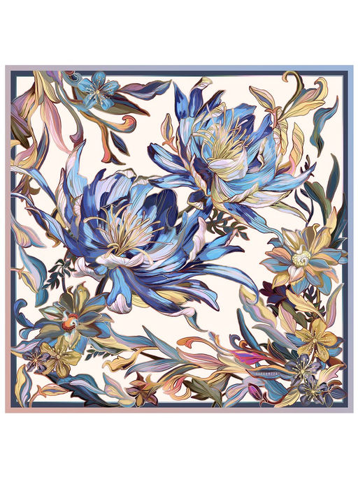 Платок жен. шелк 90х90 E03-8537-14